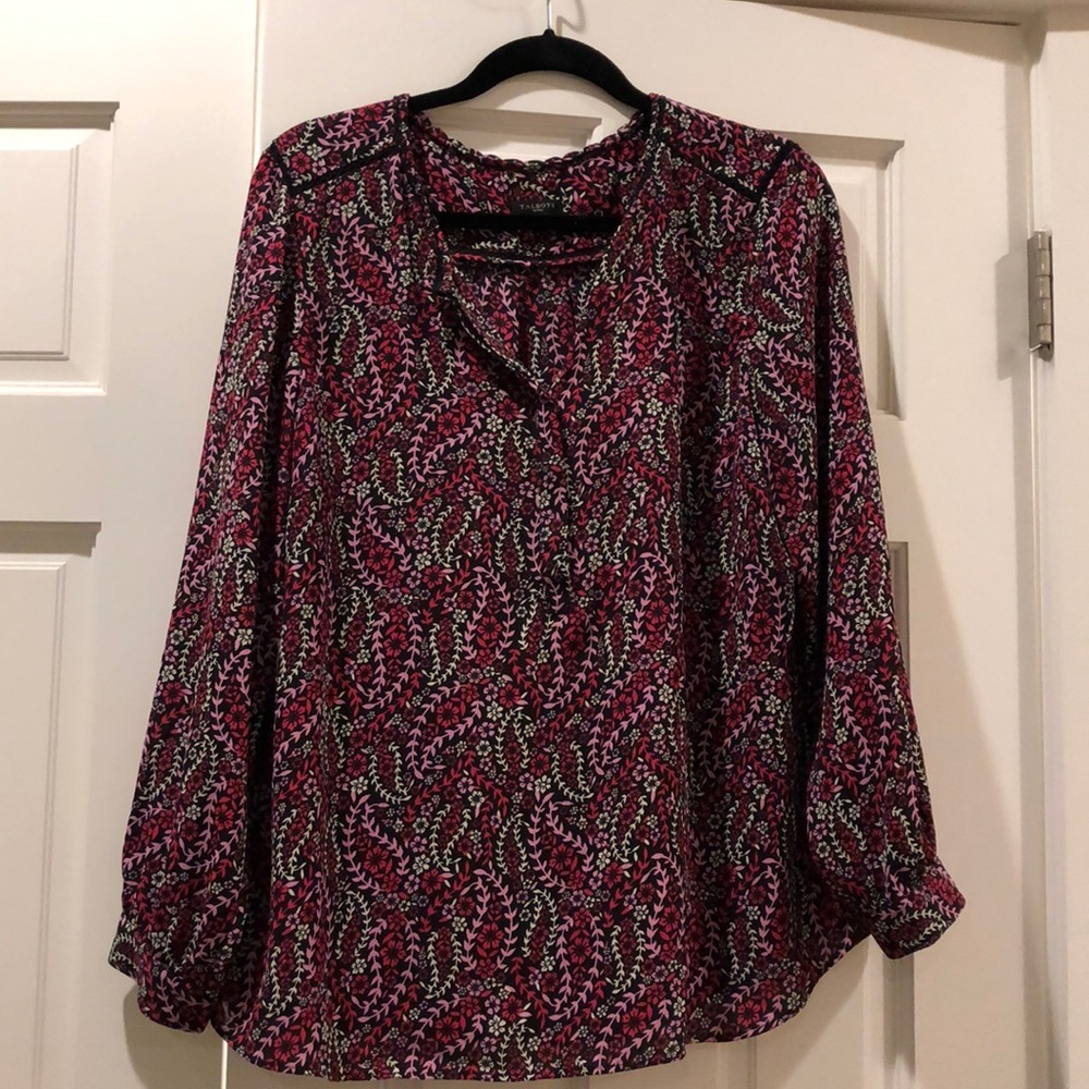 Talbots pop over blouse